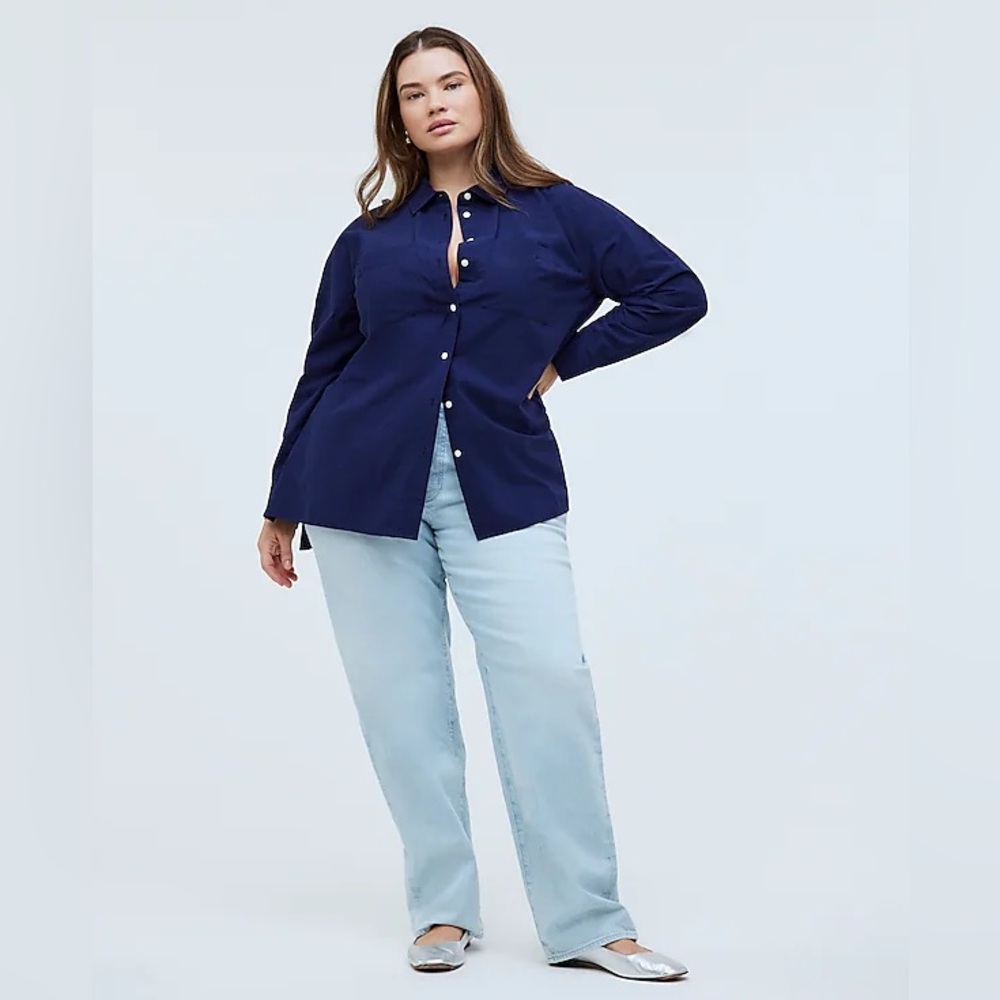 Madewell Plus Oversized Patch Pocket Button-Up Shirt
